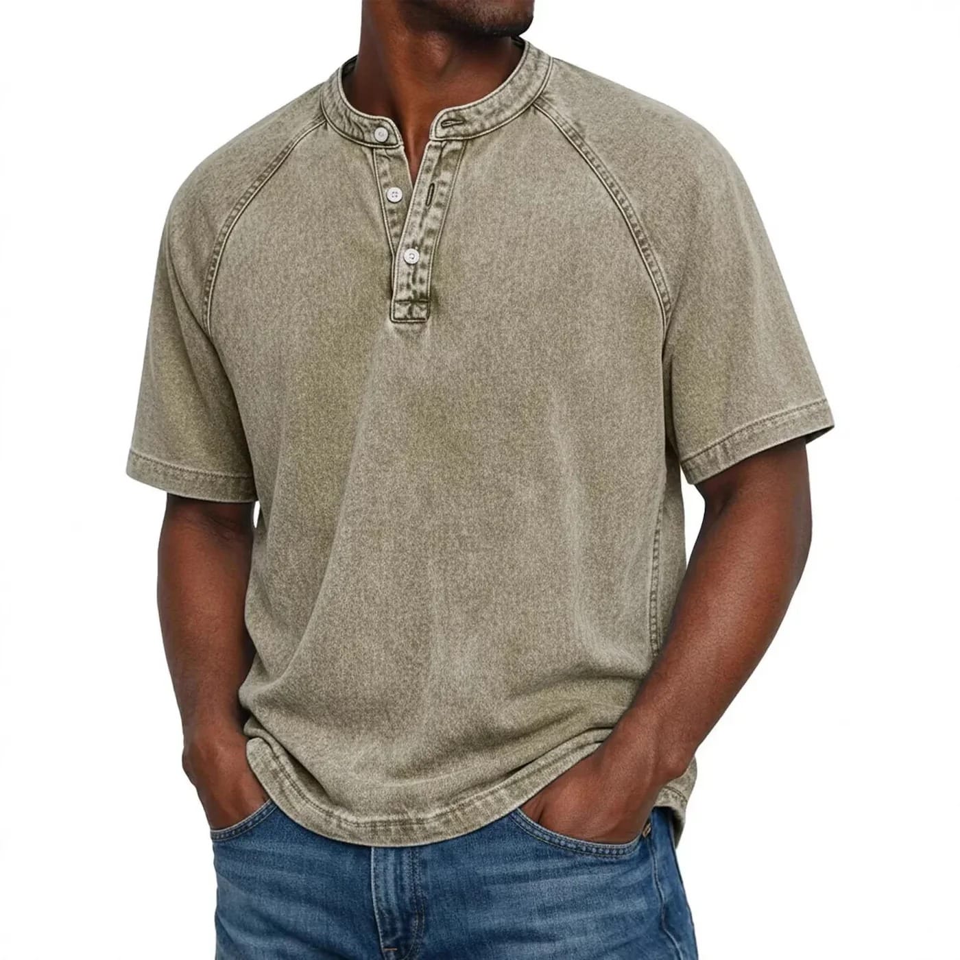 Easton Washed Henley Tee