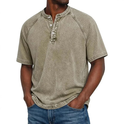 Easton Washed Henley Tee