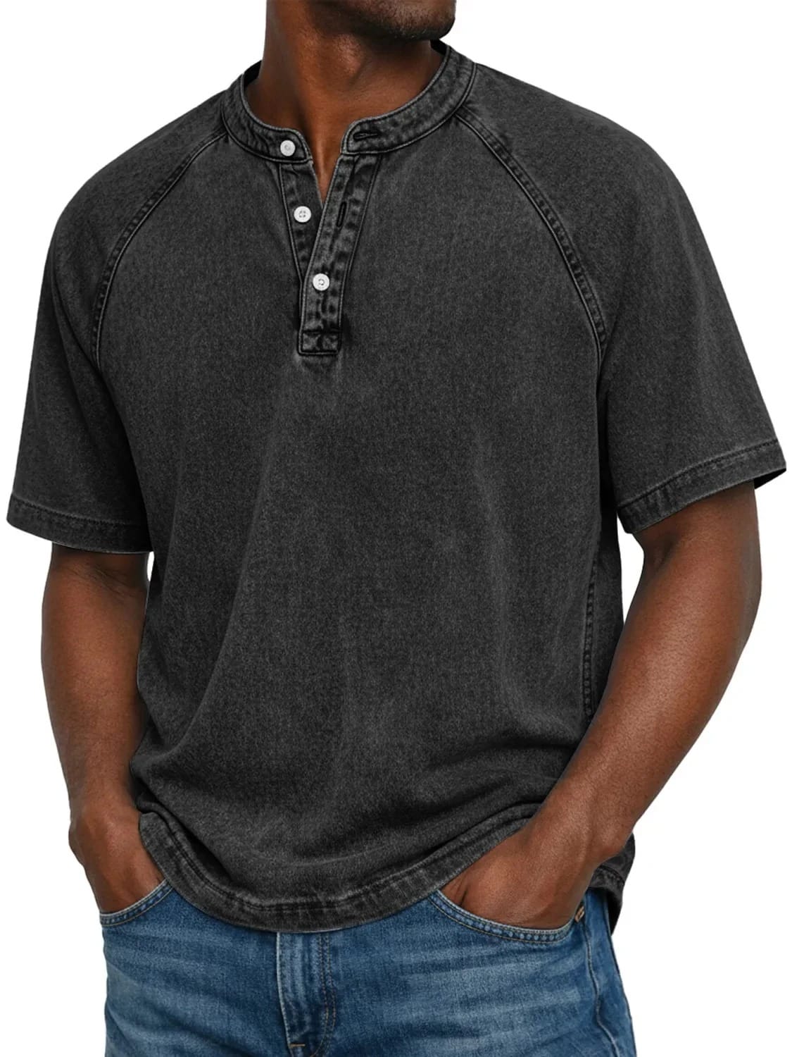 Easton Washed Henley Tee