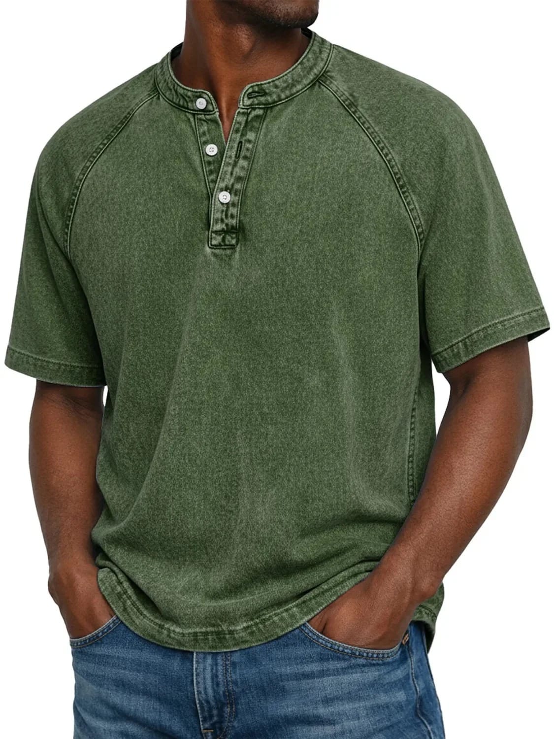 Easton Washed Henley Tee