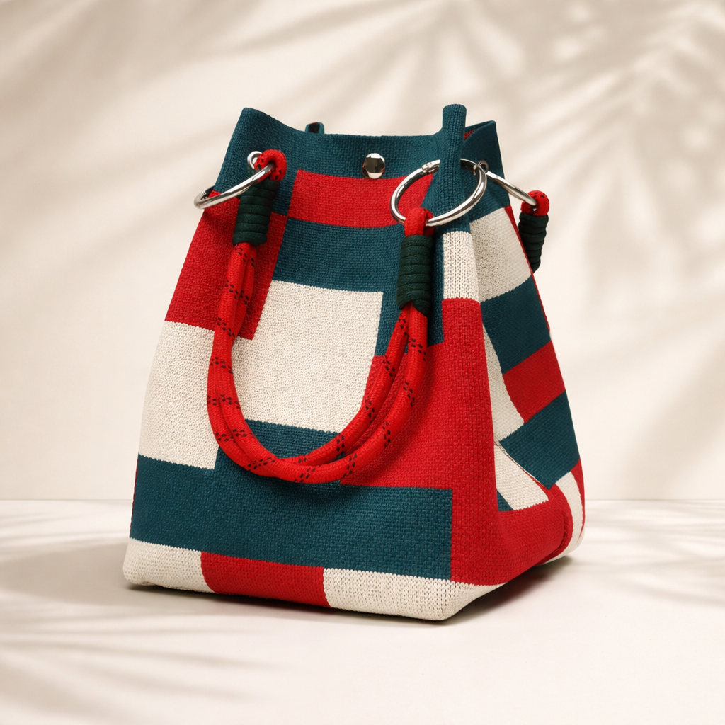 Marisol Woven Bucket Bag