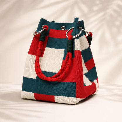 Marisol Woven Bucket Bag