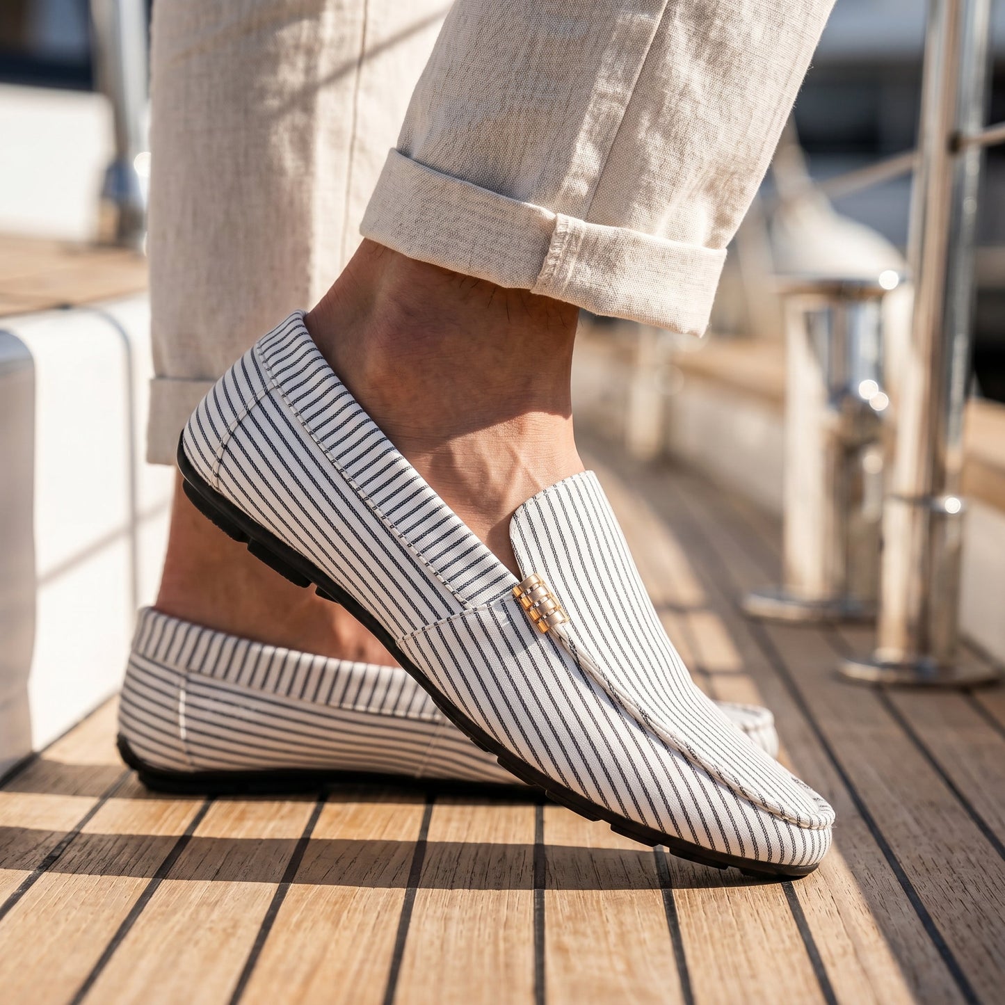 Lorenzo Ribbed Leather Loafers
