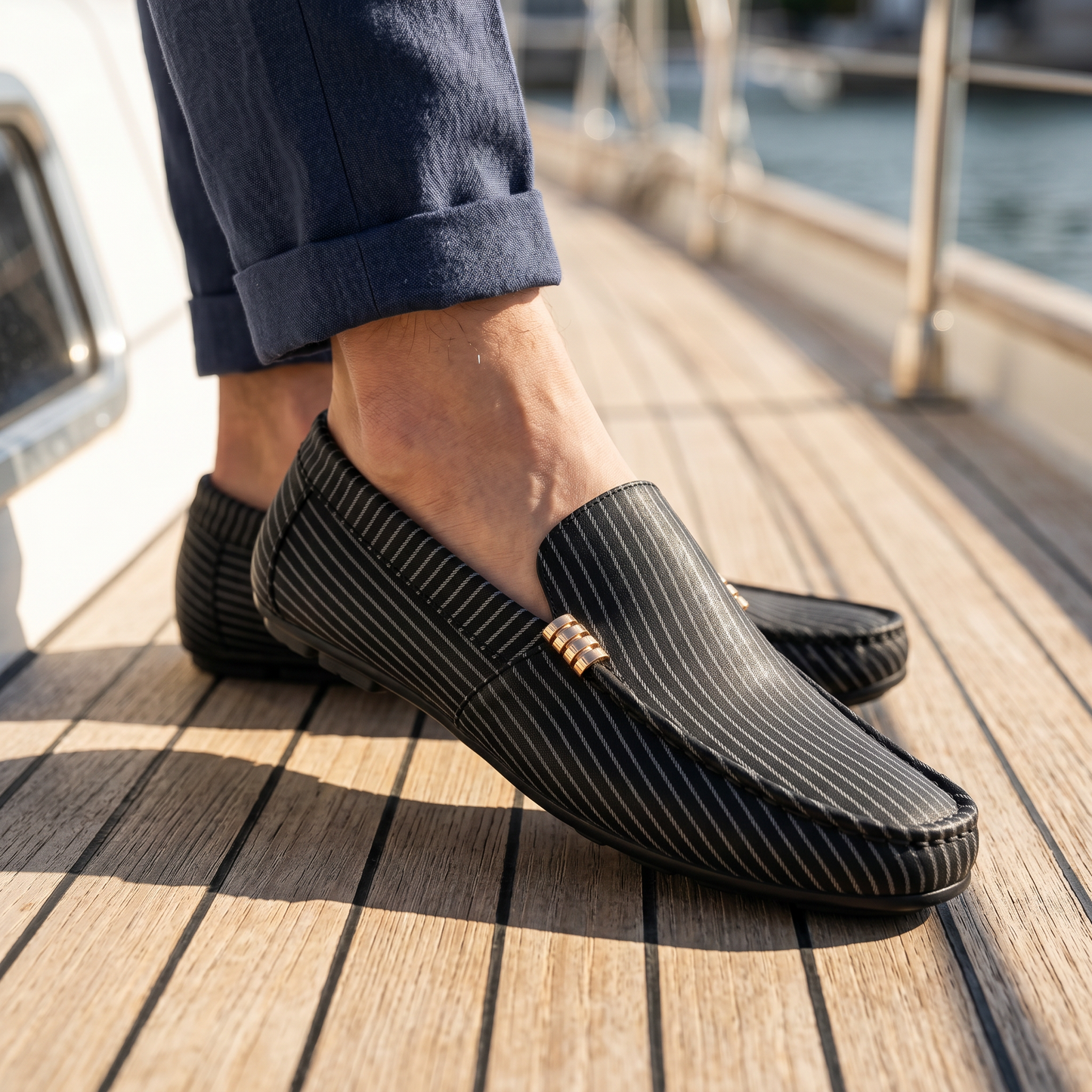 Lorenzo Ribbed Leather Loafers