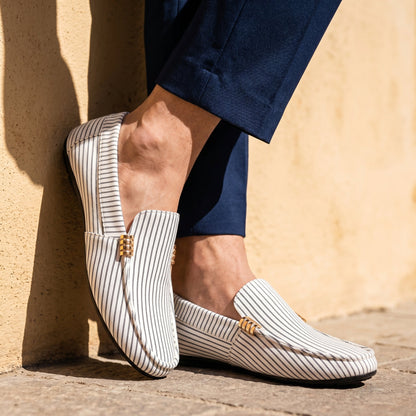 Lorenzo Ribbed Leather Loafers