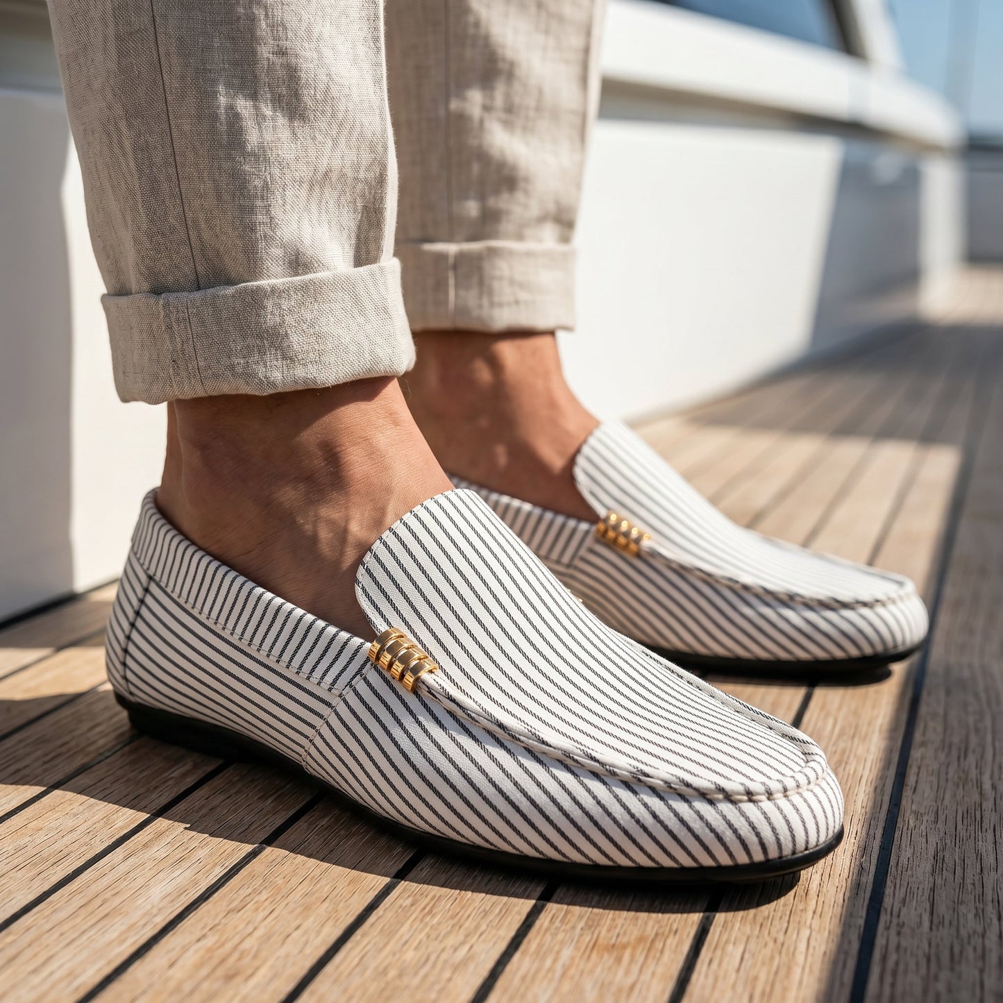 Lorenzo Ribbed Leather Loafers