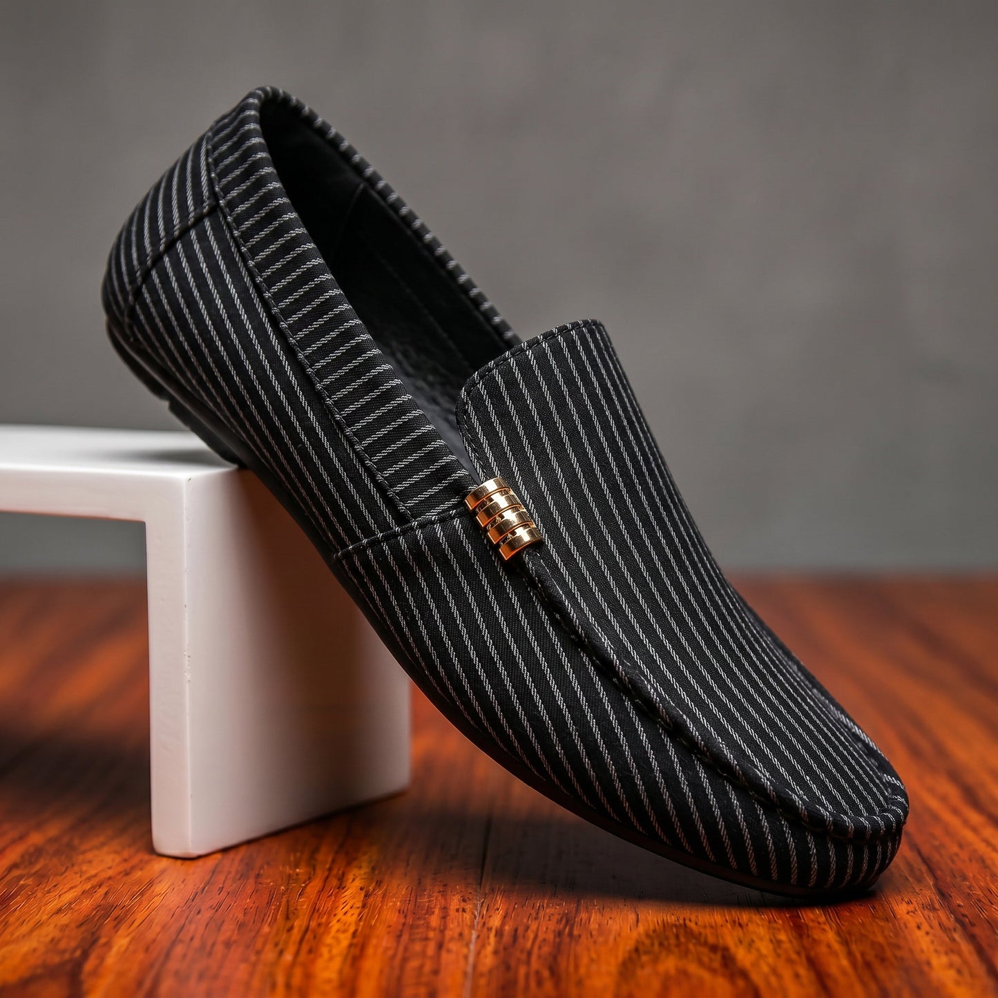 Lorenzo Ribbed Leather Loafers