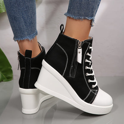 Lena Canvas Wedge Sneakers
