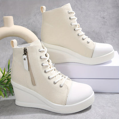 Lena Canvas Wedge Sneakers