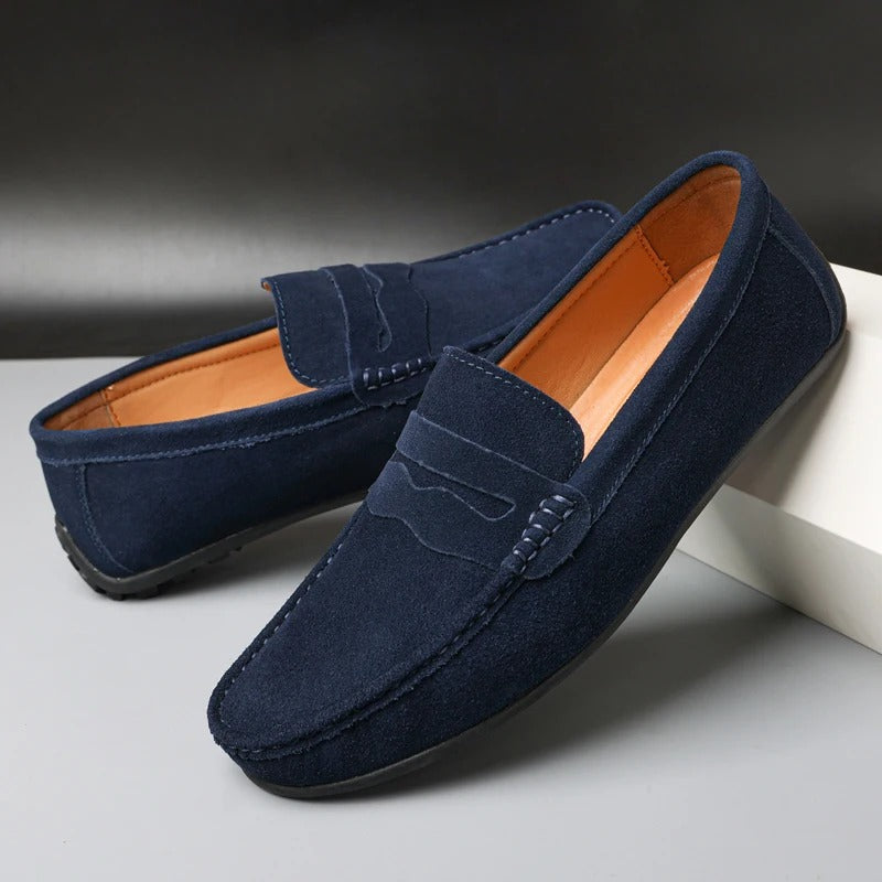 Arden Suede Penny Loafers