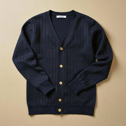Adrian Ribbed Italian Cardigan