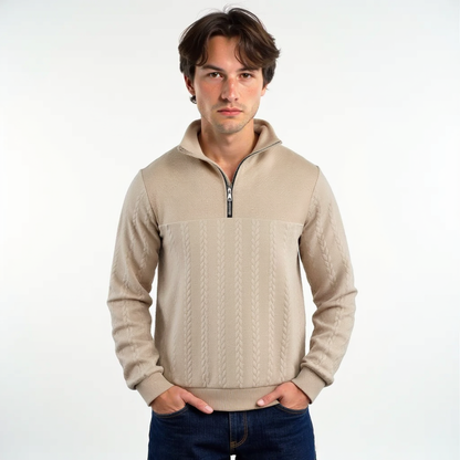 Knitted Comfort Zip-Up  Sweater