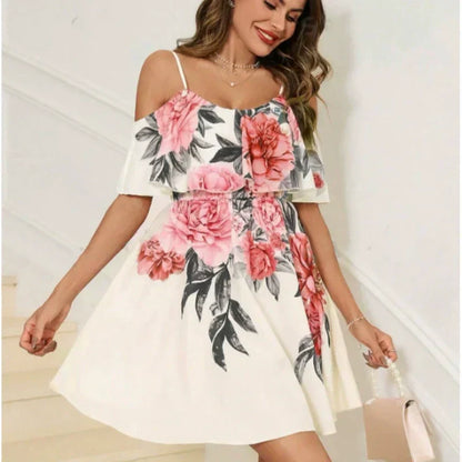 Bloom Cold Shoulder Floral Dress