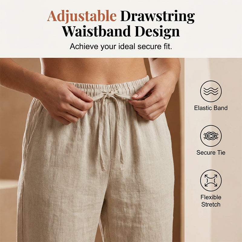 Luna Linen Cropped Joggers