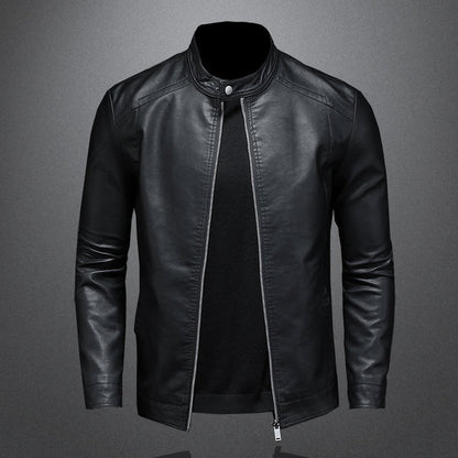 Mason Black Leather Moto Jacket