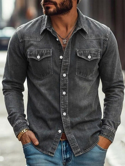 Wade Washed Denim Work Shirt