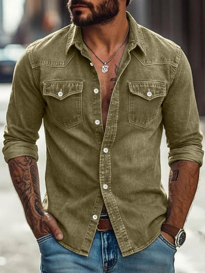 Wade Washed Denim Work Shirt